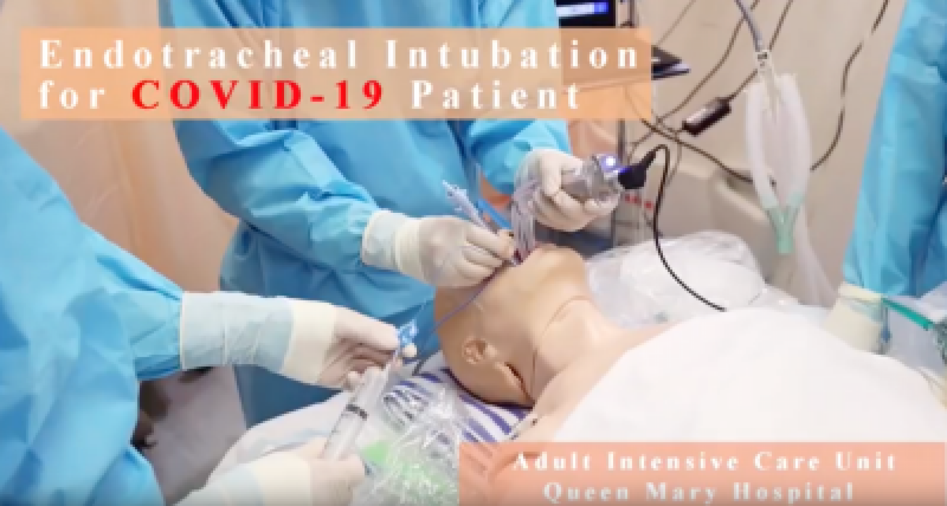 Endotracheal intubation in Covid-19 simulation training